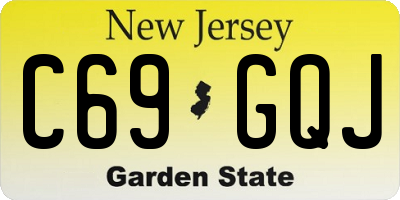 NJ license plate C69GQJ