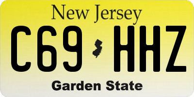 NJ license plate C69HHZ