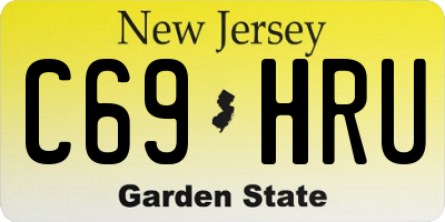 NJ license plate C69HRU