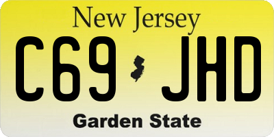 NJ license plate C69JHD