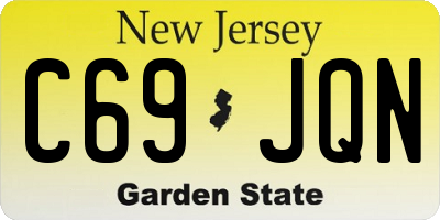 NJ license plate C69JQN
