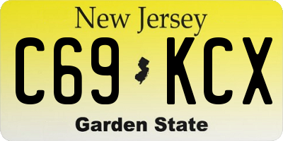 NJ license plate C69KCX
