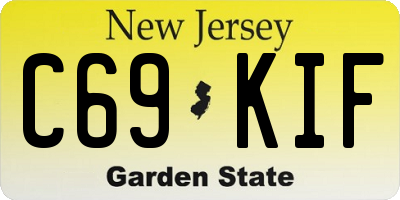 NJ license plate C69KIF