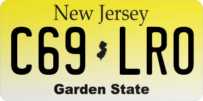 NJ license plate C69LRO