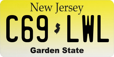NJ license plate C69LWL