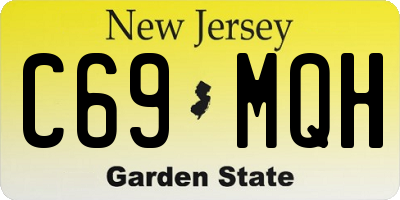 NJ license plate C69MQH