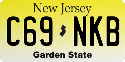 NJ license plate C69NKB