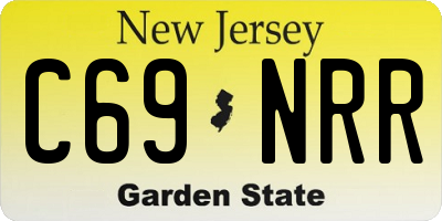 NJ license plate C69NRR