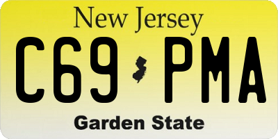 NJ license plate C69PMA
