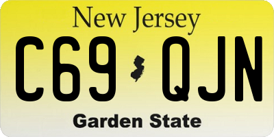 NJ license plate C69QJN