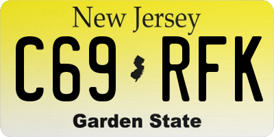 NJ license plate C69RFK