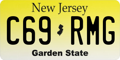 NJ license plate C69RMG