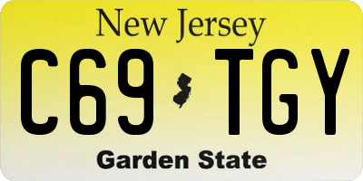 NJ license plate C69TGY