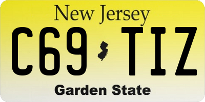 NJ license plate C69TIZ