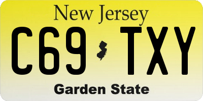 NJ license plate C69TXY