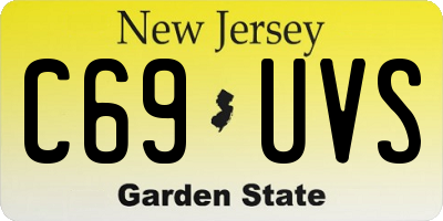 NJ license plate C69UVS