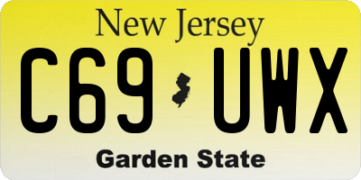 NJ license plate C69UWX