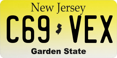 NJ license plate C69VEX