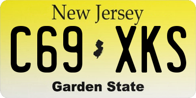 NJ license plate C69XKS