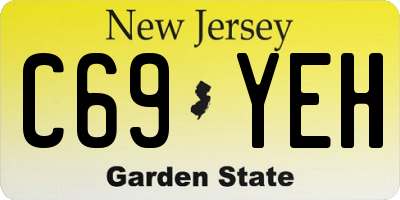 NJ license plate C69YEH