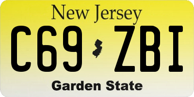 NJ license plate C69ZBI