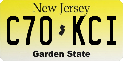 NJ license plate C70KCI