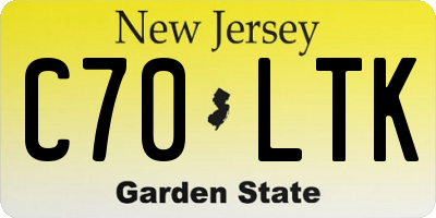 NJ license plate C70LTK