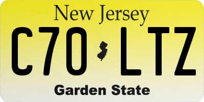 NJ license plate C70LTZ