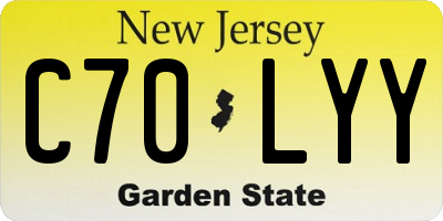 NJ license plate C70LYY