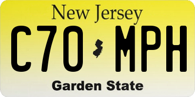 NJ license plate C70MPH