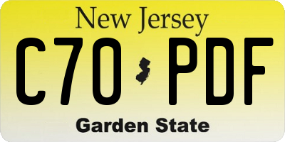 NJ license plate C70PDF