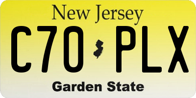 NJ license plate C70PLX