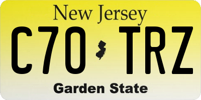 NJ license plate C70TRZ