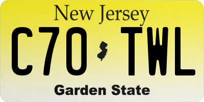 NJ license plate C70TWL