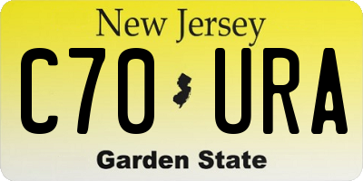 NJ license plate C70URA