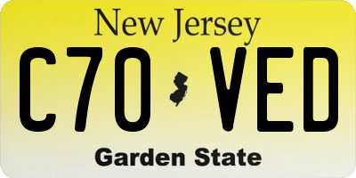 NJ license plate C70VED