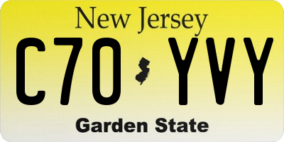 NJ license plate C70YVY