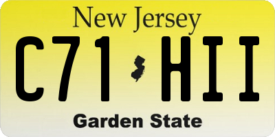 NJ license plate C71HII