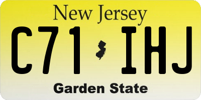 NJ license plate C71IHJ