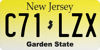 NJ license plate C71LZX