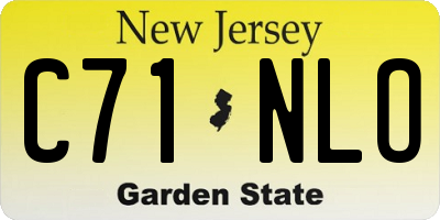 NJ license plate C71NLO