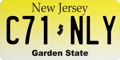 NJ license plate C71NLY