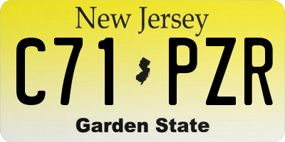 NJ license plate C71PZR