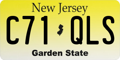 NJ license plate C71QLS