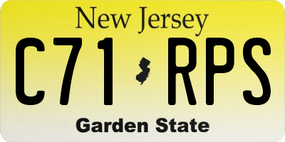 NJ license plate C71RPS