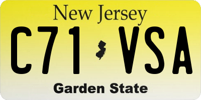 NJ license plate C71VSA