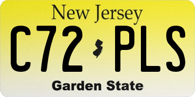 NJ license plate C72PLS