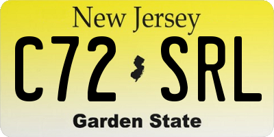 NJ license plate C72SRL
