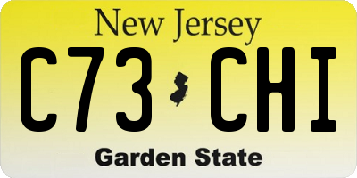NJ license plate C73CHI
