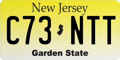 NJ license plate C73NTT